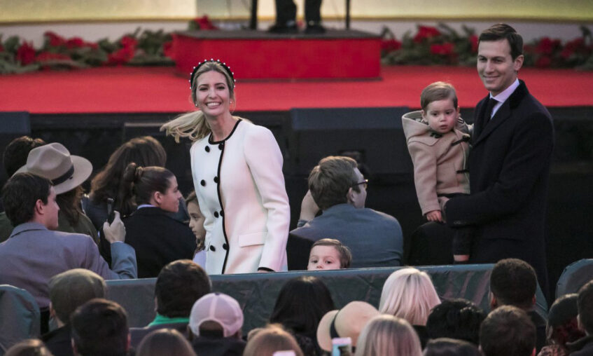 Ivanka Trump and Jared Kushner bring their children to the 95th annual National Christmas Tree Lighting at the White House Ellipse in Washington on Nov. 30, 2017.